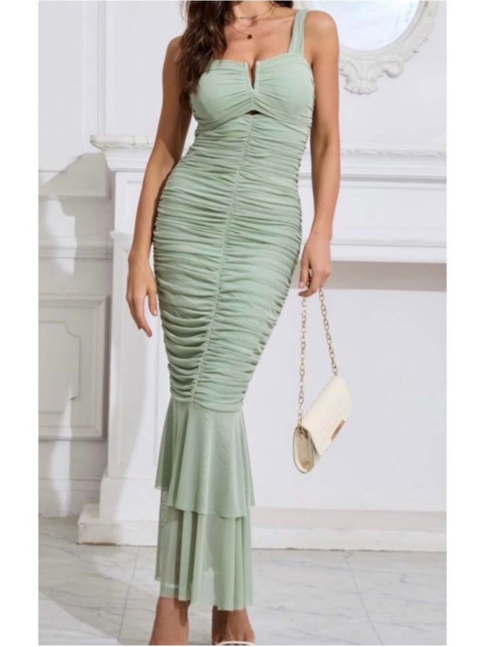 Fishtail Ruched Dress - Picture 2 of 3